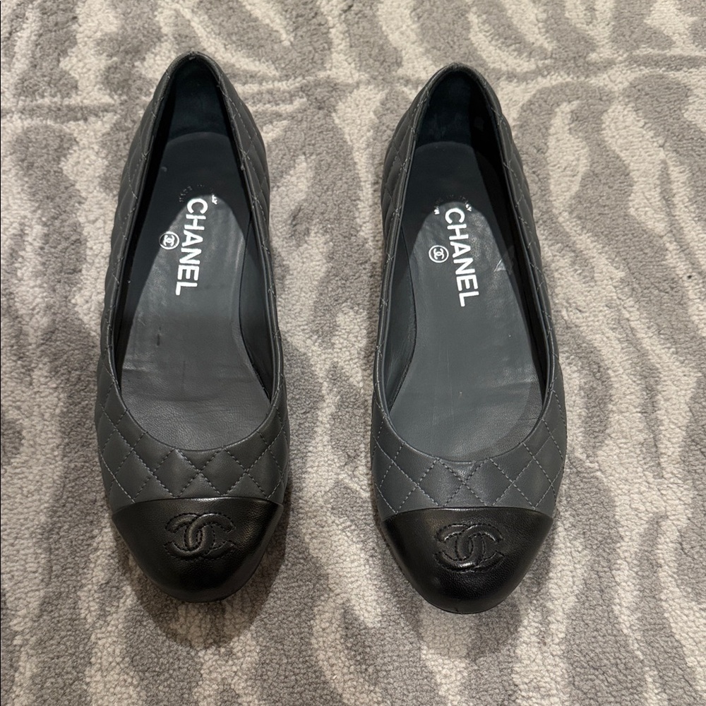 CHANEL Women's Black Quilted Loafers